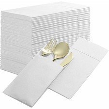 Weiße Einweg-Servietten mit