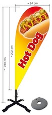 Beachflag Hot Dog ca 240 cm