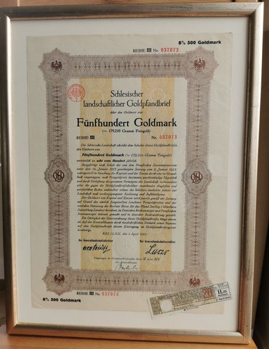 Goldpfandbrief schlesisch - goldpfandbrief,,