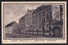 AK Augsburg, Mittleres Kreuz mit Schulhaus St. Georg und Reservelazarett B. 191 