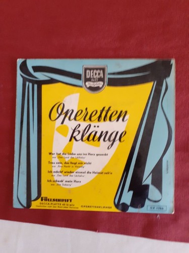 Decca vinyl single - vinyl, operette