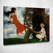 Die Schaukel Franz von Stuck, fvs95 Leinwandbild