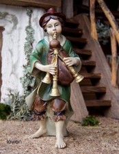 Musiker mit Dudelsack. Zu 11-12 cm. Krippenfiguren. Polyresin, handbemalt