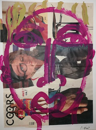 Orig übermalte collage - orig.,