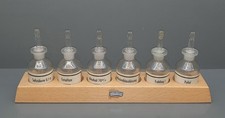 Karl Hecht * Hartholz Färbeständer mit 6 Pipetten Flaschen