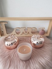 2er Set  Deko Apfel Rosėgold CASABLANCA Design  + Kerze Neu