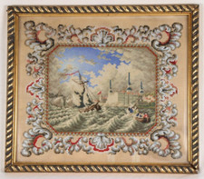 Maritimes Stickbild mit