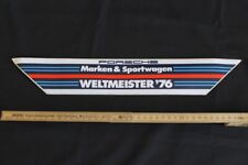 Original Porsche 911 Marken Sportwagen Weltmeister 1976 Martini Werks- Aufkleber