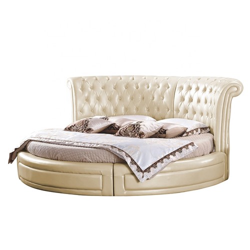 Rundes bett chesterfield - rundes,