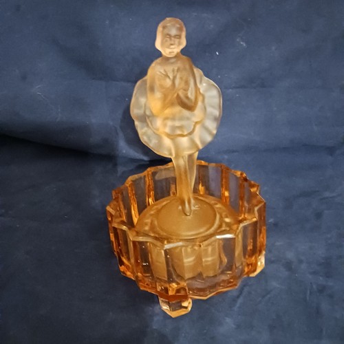 Art deco glas blumensteckfrau - art,