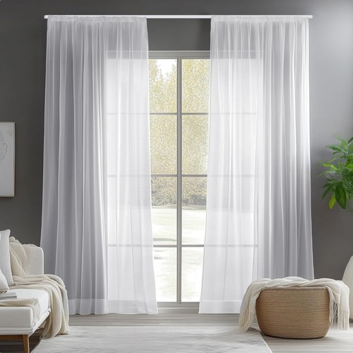 Voile gardinen 2er - 2er-set, weiß