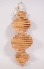 True Vintage Windspiel Echt Holz Holzspirale Himmelsleiter Doppelhelix ca. 20 cm