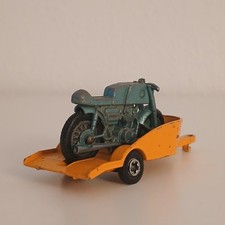 Matchbox 1-75 Trailer Anhänger m. Motorrad Honda orange  1977 No 38 TP-8