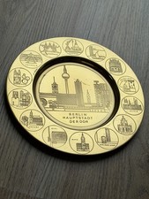 DDR Dekoteller aus Buntmetall