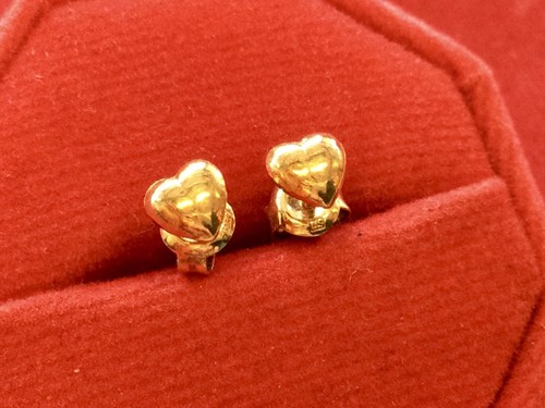 18k gold herz ohrstecker - herz,