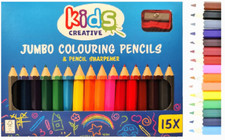 Buntstifte mit Anspitzer XXL