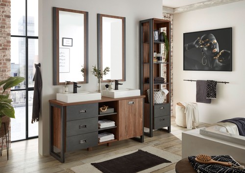 Badmöbel set detroit teilig - badmöbel-set, 3-teilig