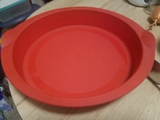 Tupperware Silikonform Kuchenform Obstkuchenform Backform Springform rot Ø 31cm