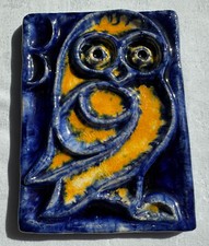 Keramikrelief Eule vintage