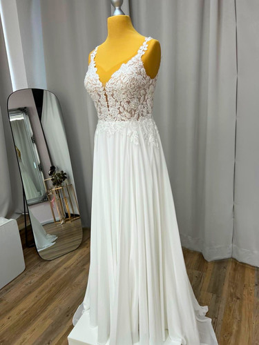 Brautkleid linie weiß - brautkleid,