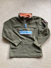 Napapijri, Fleecepullover , Größe: 116/122, Grün Grau