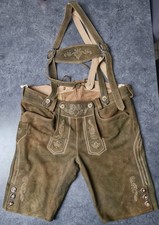 Bayerische Lederhose Gr. 50 Herren Braun Trachten Schmid Wildbock