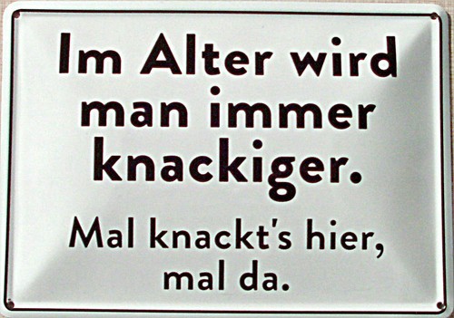 Blechpostkarte alter immer - alter,