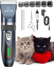 Oneisall Leise Schermaschine Katze Hunde, Profi Haarschneidemaschine Für Langhaa