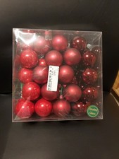 Mini Weihnachtskugeln Glas Rot