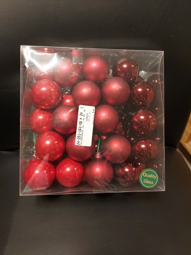 Mini weihnachtskugeln glas rot - weihnachtskugeln,