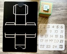 DIY Adventskalender Stanzform Schachtel + Schablone Adventskalenderzahlen