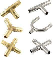 T-Y-Kreuz-Schlauchverbinder Messing Edelstahl Verteiler Druckluft Wasser Öl