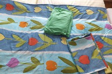 HOCHWERTIGE SATIN BETTWÄSCHE MIT JERSEY SPANNBETTTÜCHER NEUWERTIG!