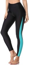 Damen Badeleggings Surfleggings hoher Bund UPF 50 lang