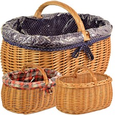 Einkaufskorb Auswahl Weidenkorb WIKLER Autokorb Weide Stoff Einlage Korb NEU