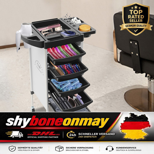 Tier salon trolley with - 6-tier,