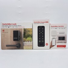 SwitchBot WLAN-Smart-Schloss mit Touch-Tastatur, Fingerabdruck, Haustürschloss, 