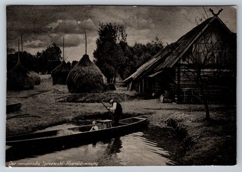 Postkarte spreewald kahn mit - kahn,