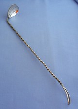 WMF Sieblöffel Rumtopflöffel Olivenlöffel Bowlen - 90er Silber - gedrehter Stiel