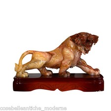 Skulptur Löwe IN Onyx Zapfen