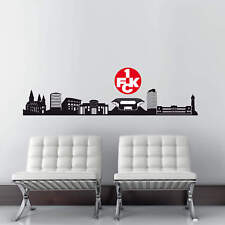 Wandtattoo 1.FC Kaiserslautern Skyline mit Logo farbig Wandbild Wanddeko 1. FCK