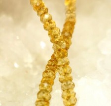 Citrin Kette facettiert  - Schloss 925 Silber - 40 Karat - 42 cm - Quarz -