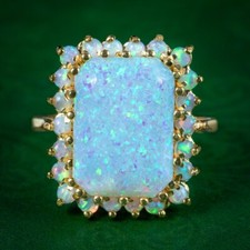 VIKTORIANISCHER STIL OPAL CLUSTER RING