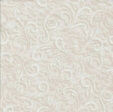 3 Servietten ~ Ornamente Muster Mandala in beige Classic 3 D 