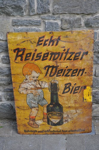 Altes blechschild reisewitzer - blechschild,