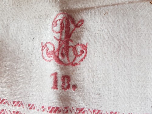 Vintage leinen damast handtuch - vintage,