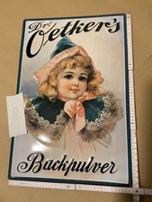 Blechschild Dr. Oetker Backpulver ca 58x39cm      8