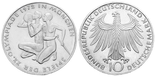 Brd gedenkmünze - 10, dm