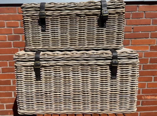 Rattan korb truhe deko - rattan,