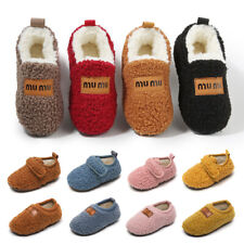 Baby Winter Krabbelschuhe Neugeborene Gefüttert Plüsch Hausschuhe Lauflernschuhe
